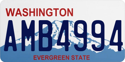 WA license plate AMB4994