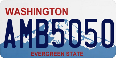 WA license plate AMB5050