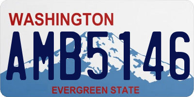 WA license plate AMB5146