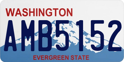 WA license plate AMB5152