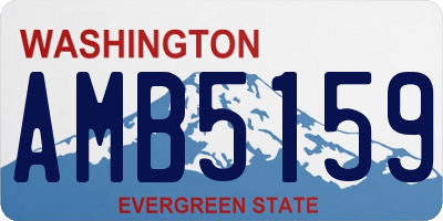 WA license plate AMB5159