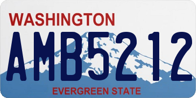 WA license plate AMB5212