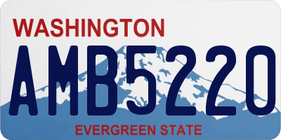 WA license plate AMB5220