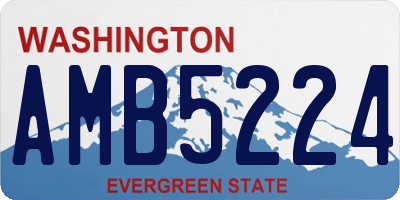 WA license plate AMB5224