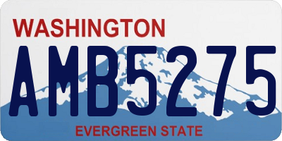 WA license plate AMB5275
