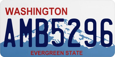WA license plate AMB5296