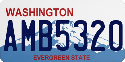 WA license plate AMB5320