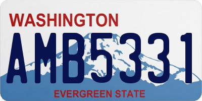 WA license plate AMB5331