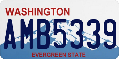 WA license plate AMB5339