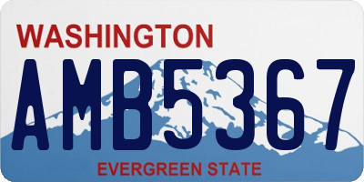 WA license plate AMB5367