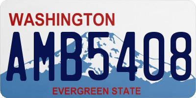 WA license plate AMB5408