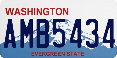 WA license plate AMB5434