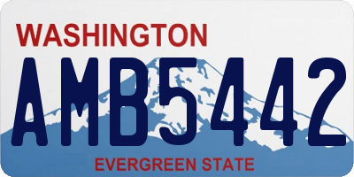 WA license plate AMB5442