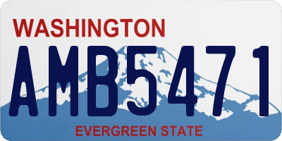 WA license plate AMB5471