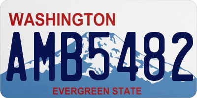 WA license plate AMB5482