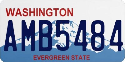 WA license plate AMB5484