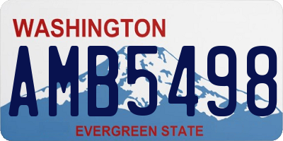 WA license plate AMB5498