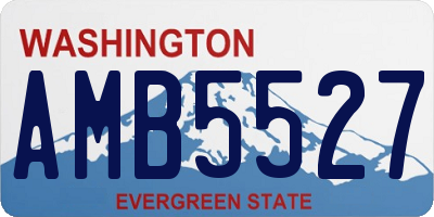 WA license plate AMB5527