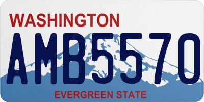 WA license plate AMB5570