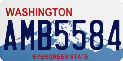 WA license plate AMB5584