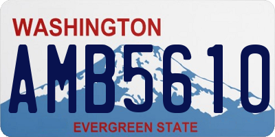 WA license plate AMB5610