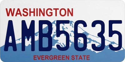 WA license plate AMB5635