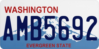 WA license plate AMB5692