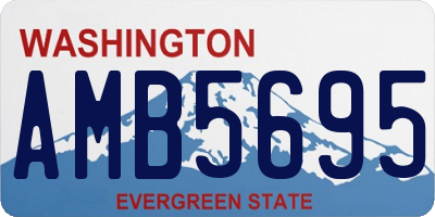 WA license plate AMB5695