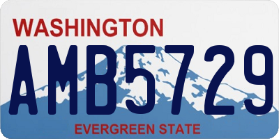 WA license plate AMB5729