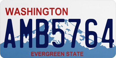 WA license plate AMB5764