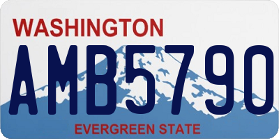 WA license plate AMB5790