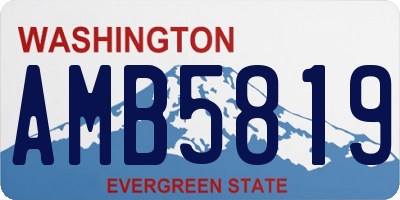 WA license plate AMB5819