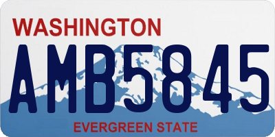 WA license plate AMB5845