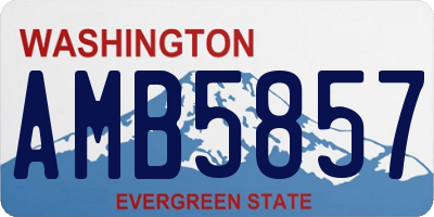 WA license plate AMB5857