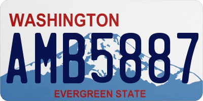 WA license plate AMB5887