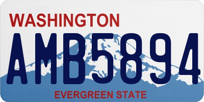 WA license plate AMB5894