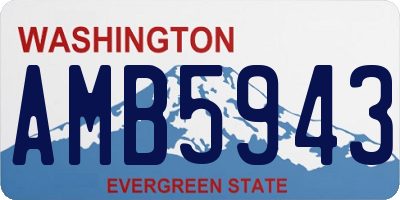 WA license plate AMB5943