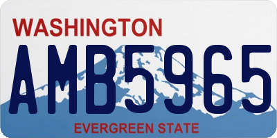 WA license plate AMB5965