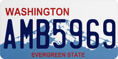 WA license plate AMB5969