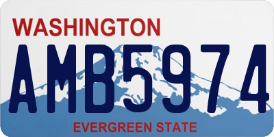 WA license plate AMB5974