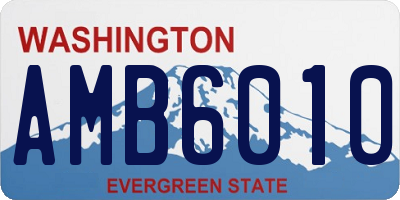 WA license plate AMB6010