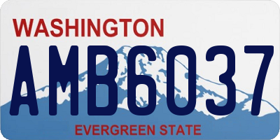 WA license plate AMB6037