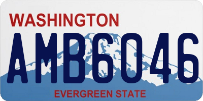WA license plate AMB6046