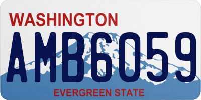 WA license plate AMB6059
