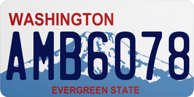WA license plate AMB6078