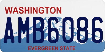 WA license plate AMB6086