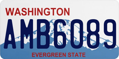 WA license plate AMB6089