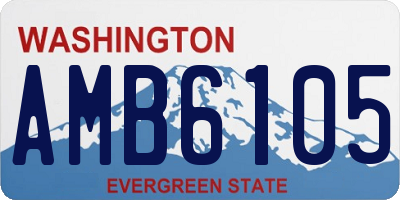 WA license plate AMB6105