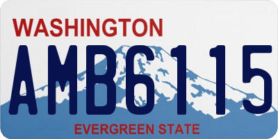 WA license plate AMB6115