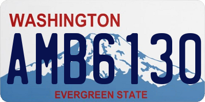 WA license plate AMB6130
